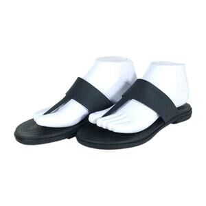 Crocs Women's Tulum US7 Black Flat Flip Flops Thong Sandals Shoes